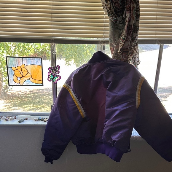 XL Kids / XS/S Women Purple Lakers Jacket - Picture 4 of 9